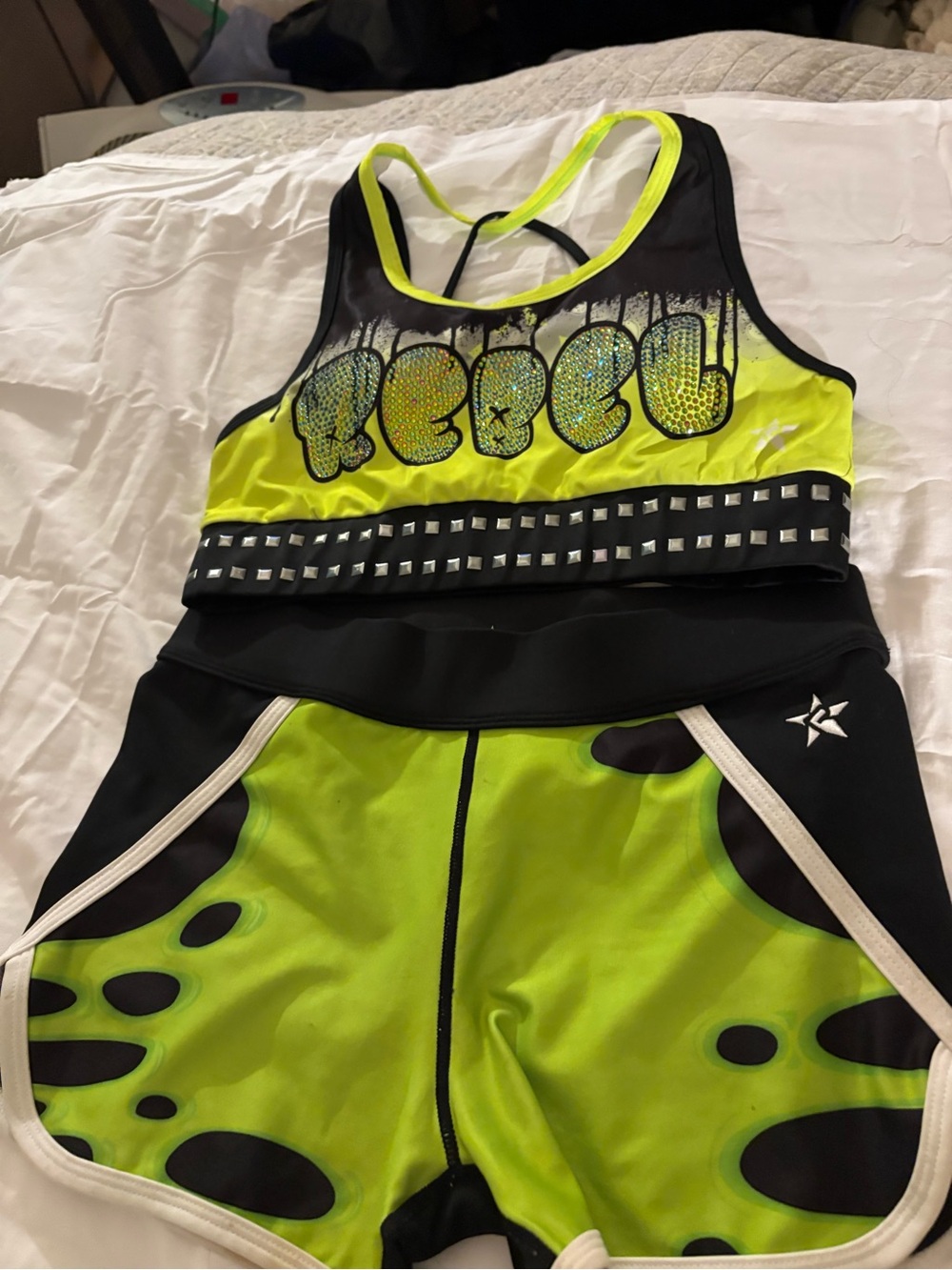 Neon Lime and Black Women’s Athletic Shorts - Performance Style